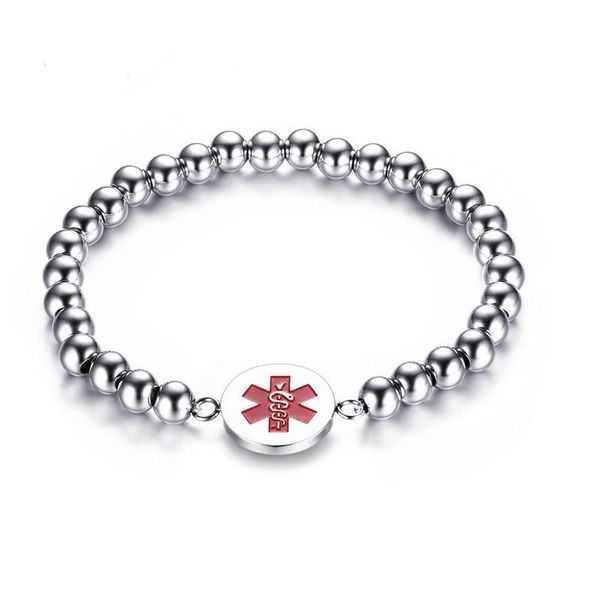 LINSOIR 2020 Fashion Silver Color Stainless Steel 6mm Beads Bracelet for Women Alert id Charm Bracelets Bangles Jewelry, Golden;silver
LINSOIR 2020 Fashion Silver Color Stainless Steel 6mm Beads Bracelet for Women Alert id Charm Bracelets Bangles Jewelry, Golden;silver