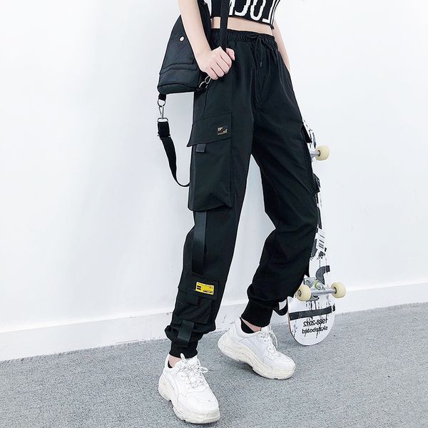 cargo streetwear women fashion black ankle length elastic waist joggers female loose trousers casual plus size haren pants t200324, Black;white
cargo streetwear women fashion black ankle length elastic waist joggers female loose trousers casual plus size haren pants t200324, Black;white
