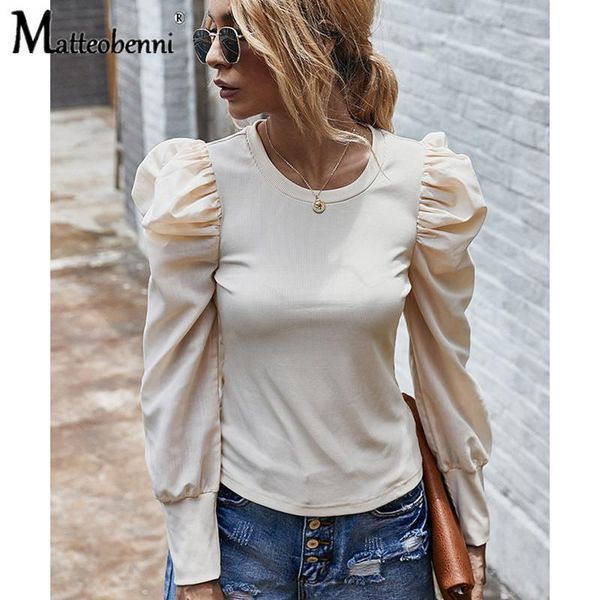 women's t-shirt 2021 autumn women t shirts pullovers solid o-neck long puff sleeve casual fashion office slim knitted shirt ladies, White
women's t-shirt 2021 autumn women t shirts pullovers solid o-neck long puff sleeve casual fashion office slim knitted shirt ladies, White