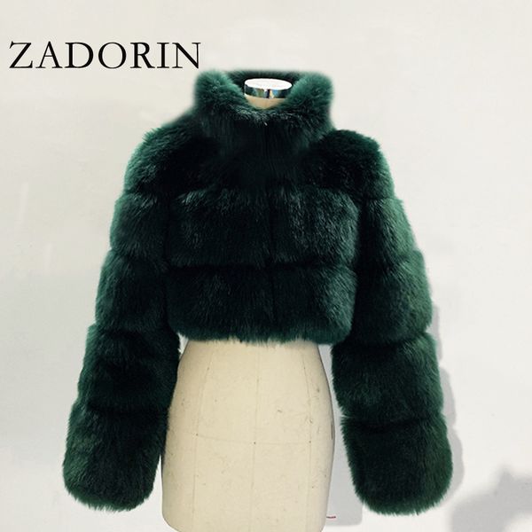 zadorin fashion cropped faux coat warm stand collar slim fluffy jacket women winter fur coats plus size 201212, Black
zadorin fashion cropped faux coat warm stand collar slim fluffy jacket women winter fur coats plus size 201212, Black