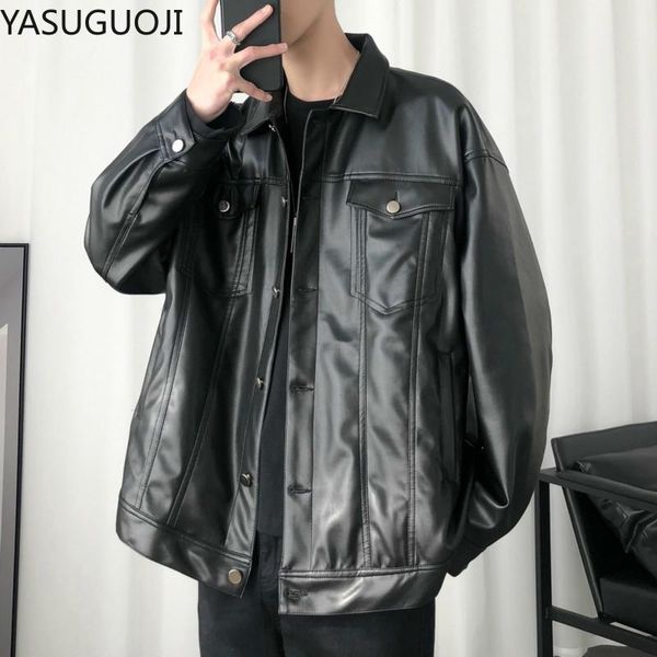 yasuguoji fashion single breasted faux leather jacket.men loose mens motor biker sheepskin coat outwear.male leather jackets men, Black
yasuguoji fashion single breasted faux leather jacket.men loose mens motor biker sheepskin coat outwear.male leather jackets men, Black