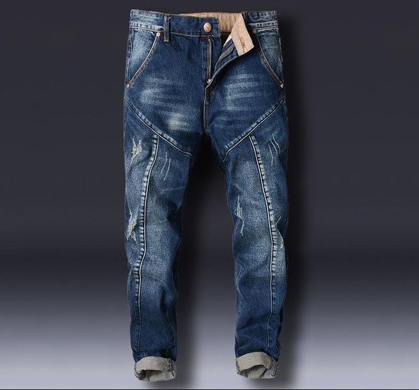 new pants stitching korean version harlan jeans men's small pants slimming velvet male loose men's jeans, Blue
new pants stitching korean version harlan jeans men's small pants slimming velvet male loose men's jeans, Blue