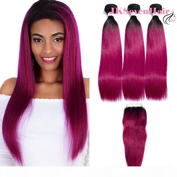 dark root rose pink straight peruvian human hair bundles 3pcs with 4x4inch lace closure 1b rose pink brazilian malaysian remy hair weaves, Black
dark root rose pink straight peruvian human hair bundles 3pcs with 4x4inch lace closure 1b rose pink brazilian malaysian remy hair weaves, Black