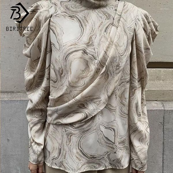 women's blouses & shirts 2021 spring women's print chiffon shirt turtleneck long puff sleeve vintage female blouse back buckle t02, White
women's blouses & shirts 2021 spring women's print chiffon shirt turtleneck long puff sleeve vintage female blouse back buckle t02, White