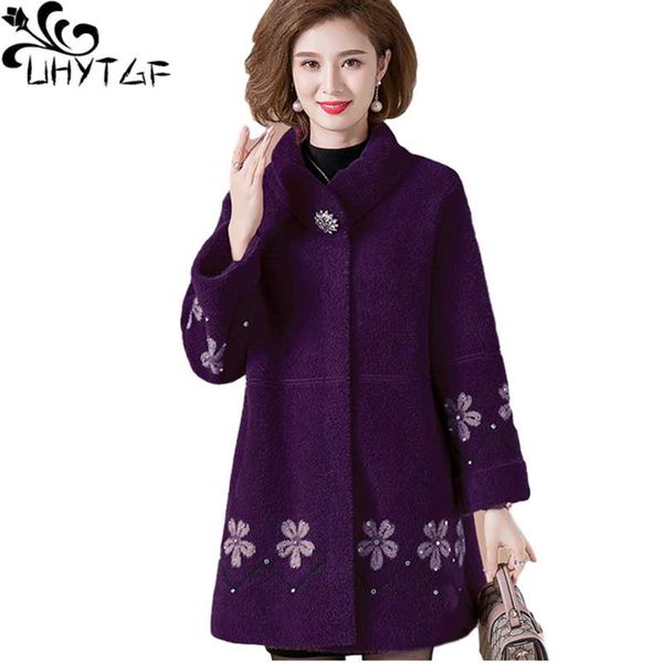 women's wool & blends uhytgf women autumn winter woolen jacket fashion beaded mink fleece elegant female coat casual mother 4xl plus si, Black
women's wool & blends uhytgf women autumn winter woolen jacket fashion beaded mink fleece elegant female coat casual mother 4xl plus si, Black