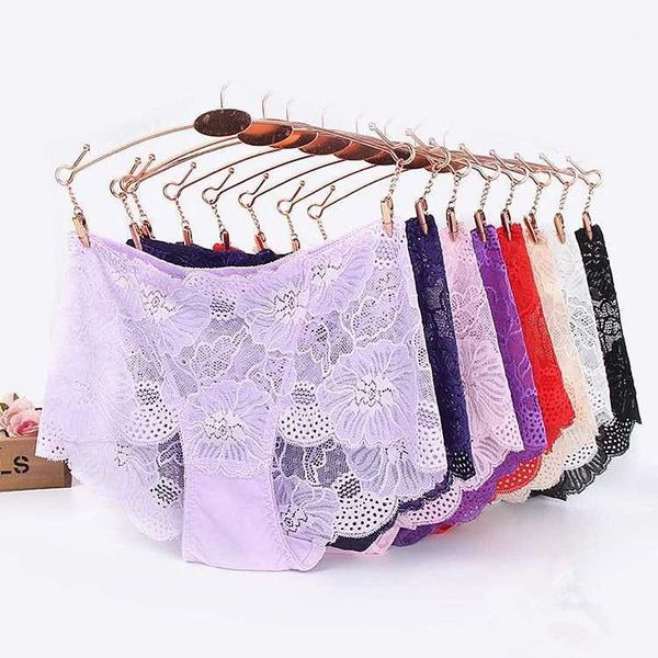 hantan explosive style lace mid-waist panties women's large size transparent high-end women's panties hip-lifting briefs1, Black;pink 
hantan explosive style lace mid-waist panties women's large size transparent high-end women's panties hip-lifting briefs1, Black;pink