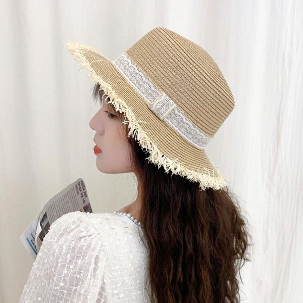 wide brim hats 2021 seioum tide section burr straw hat ladies fashion jazz wild couple beach sun, Blue;gray
wide brim hats 2021 seioum tide section burr straw hat ladies fashion jazz wild couple beach sun, Blue;gray