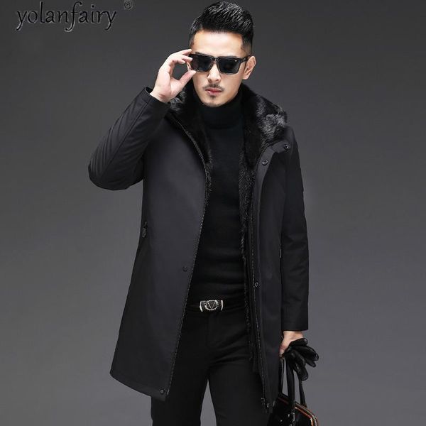real coat men parkas warm winter jacket men clothing hooded natural fur coats mink jackets chaquetas hombre 19-1903, Black
real coat men parkas warm winter jacket men clothing hooded natural fur coats mink jackets chaquetas hombre 19-1903, Black