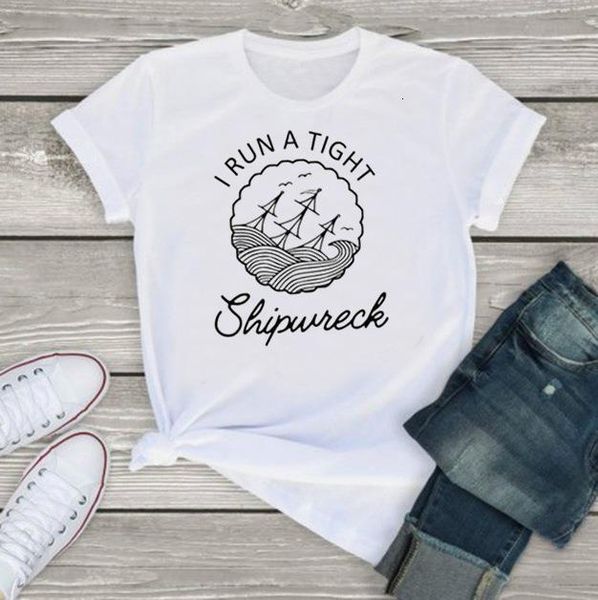 i run a tight shipwreck letter print t shirt women short sleeve o neck loose tshirt 2020 summer women tee shirt mujer, White
i run a tight shipwreck letter print t shirt women short sleeve o neck loose tshirt 2020 summer women tee shirt mujer, White