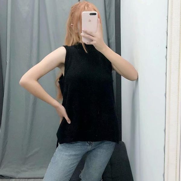 women 2020 fashion red knitted pullover vest sweater high neck sleeveless solid female waistcoat chic q bbyhoq, White;black
women 2020 fashion red knitted pullover vest sweater high neck sleeveless solid female waistcoat chic q bbyhoq, White;black