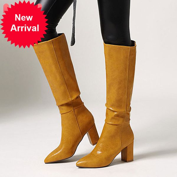 women pointed toes at winter woman long office boots party lady shoes size 34-43, Black
women pointed toes at winter woman long office boots party lady shoes size 34-43, Black