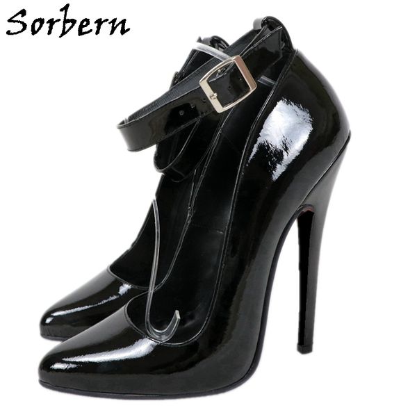 sorbern wide ankle strap women pump shoes 16cm high heel stilettos real leather woman quality dress shoes party heels custom, Black
sorbern wide ankle strap women pump shoes 16cm high heel stilettos real leather woman quality dress shoes party heels custom, Black