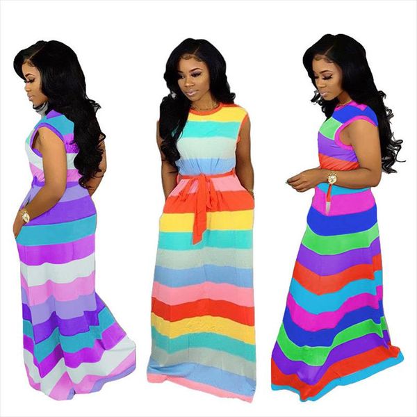 2019 new women summer striped o neck sleeveless with sashes maxi dress causal fashion long dresses vestidos 2 color glmty6186, Black;gray
2019 new women summer striped o neck sleeveless with sashes maxi dress causal fashion long dresses vestidos 2 color glmty6186, Black;gray