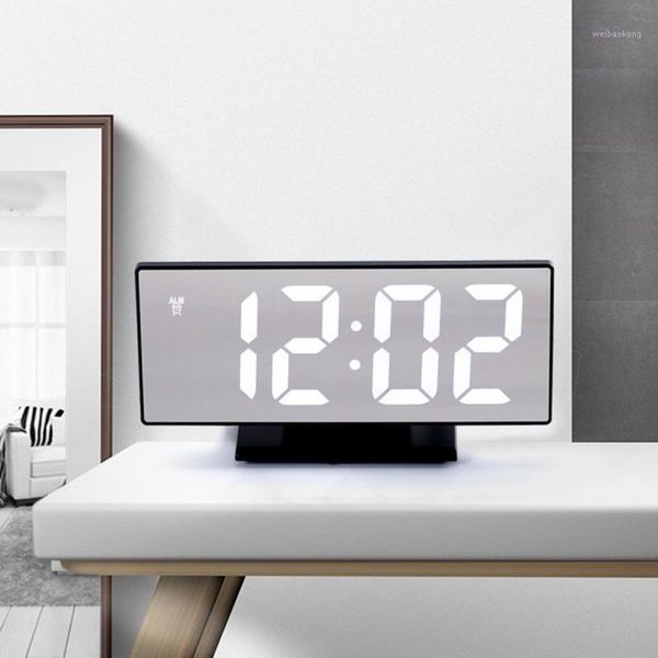 1pc digital alarm clock led mirror clock multifunction snooze display time night lcd light table deskreloj despertador usb c1
1pc digital alarm clock led mirror clock multifunction snooze display time night lcd light table deskreloj despertador usb c1