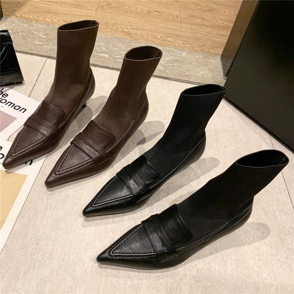 2021 fashion toe down heels thin socks women's stylish boot lady knitting high ankle boots shoes hlet, Black
2021 fashion toe down heels thin socks women's stylish boot lady knitting high ankle boots shoes hlet, Black