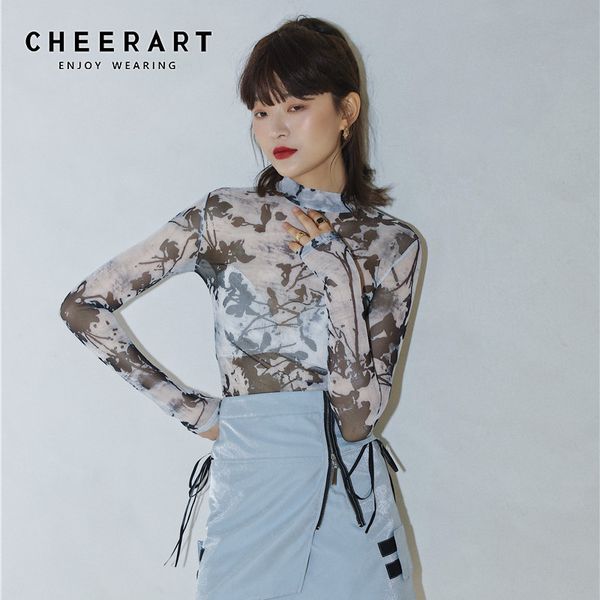 cheerart ink painting turtleneck mesh long sleeve printed tshirt women t shirt transparent tight ladies tee shirt femme 201125, White
cheerart ink painting turtleneck mesh long sleeve printed tshirt women t shirt transparent tight ladies tee shirt femme 201125, White