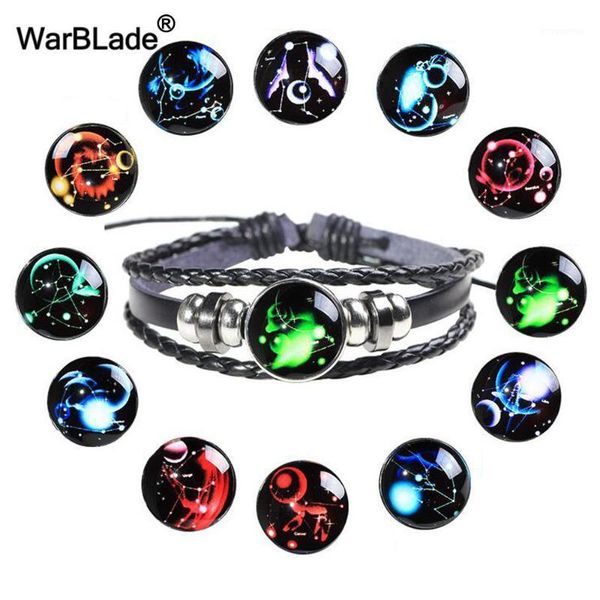 warblade new 12 constellations bracelets bangle fashion punk leather bracelet zodiac signs wristband charm jewelry for men women1, Golden;silver
warblade new 12 constellations bracelets bangle fashion punk leather bracelet zodiac signs wristband charm jewelry for men women1, Golden;silver