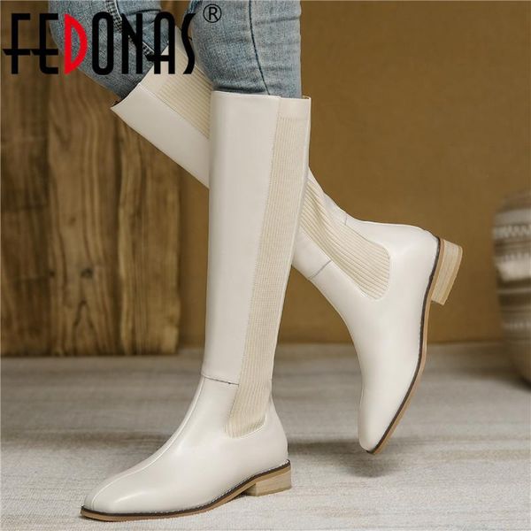 boots fedonas back zipper ladies shoes winter keep warm knee high genuine leather thick heels woman working women's, Black
boots fedonas back zipper ladies shoes winter keep warm knee high genuine leather thick heels woman working women's, Black