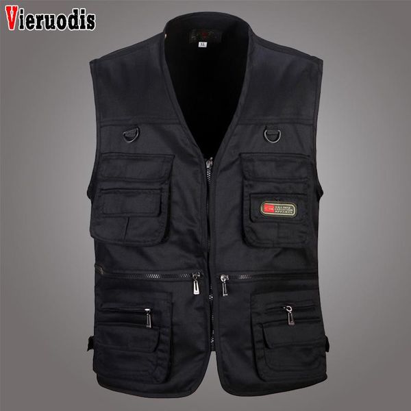 men's vests summer male casual multi pocket 4 colors vest men pographer shooting outerwear zipper waistcoat sleeveless solid jacket, Black;white
men's vests summer male casual multi pocket 4 colors vest men pographer shooting outerwear zipper waistcoat sleeveless solid jacket, Black;white
