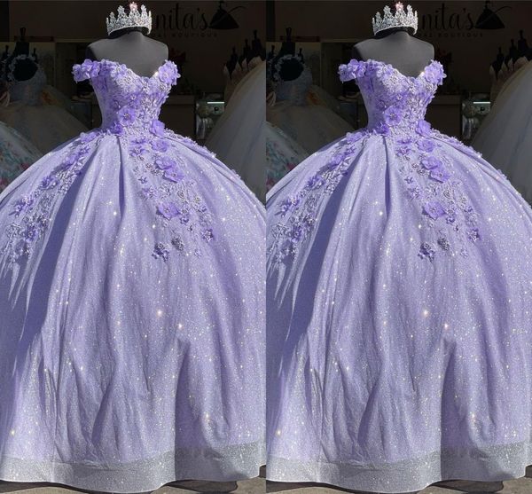 glitter tulle lilac prom quinceanera dresses with flowers beaded off the shoulder sweet 16 dress puffy corset back formal party pageant, Blue;red
glitter tulle lilac prom quinceanera dresses with flowers beaded off the shoulder sweet 16 dress puffy corset back formal party pageant, Blue;red