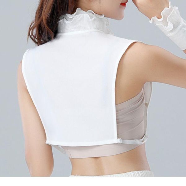 women sweet layer agaric ruffles stand false fake collar button down half-shirt wom qyllrm, White
women sweet layer agaric ruffles stand false fake collar button down half-shirt wom qyllrm, White