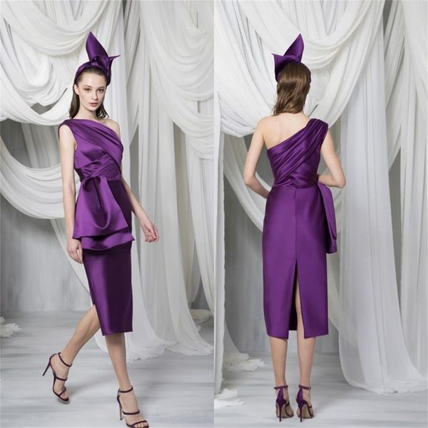 elegant purple evening dresses split one shoulder tea length custom made formal gowns party wear ing, Black;red
elegant purple evening dresses split one shoulder tea length custom made formal gowns party wear ing, Black;red