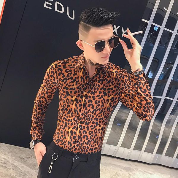 fashion 2021 leopard print social shirts for men clothing long sleeve simple night club tuxedo slim fit casual ropa hombre, White;black
fashion 2021 leopard print social shirts for men clothing long sleeve simple night club tuxedo slim fit casual ropa hombre, White;black