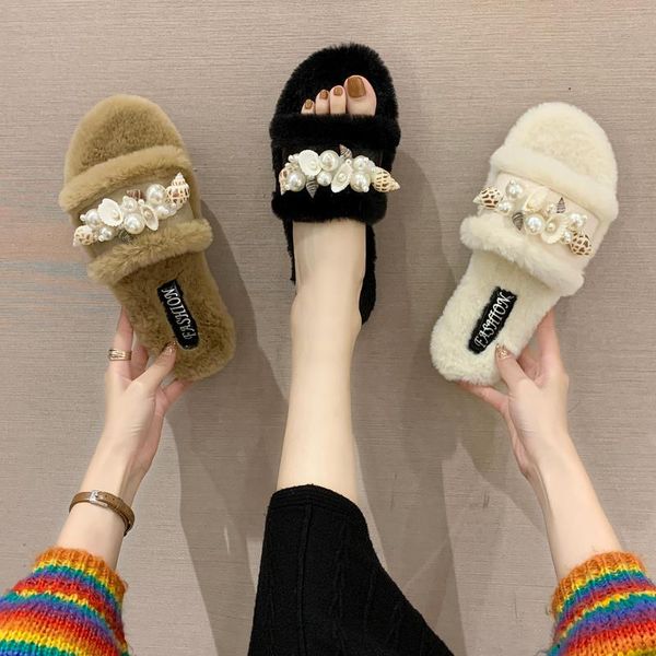 slippers casual fur shoes flock slides low slipers women luxury plush flat soft 2020 basic with fur autumn fashion rubber short, Black
slippers casual fur shoes flock slides low slipers women luxury plush flat soft 2020 basic with fur autumn fashion rubber short, Black
