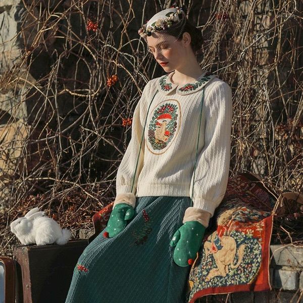 autumn winter original design women mori girls vintage mushroom embroidery cute knitted pullover sweaters1, White;black
autumn winter original design women mori girls vintage mushroom embroidery cute knitted pullover sweaters1, White;black