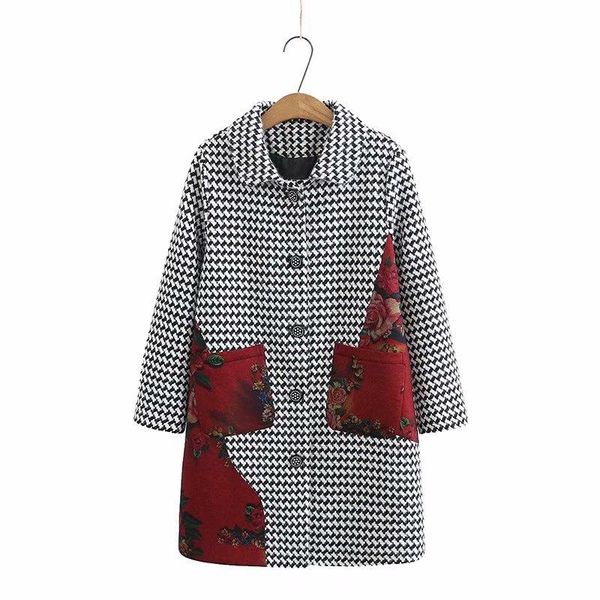women's wool & blends plus size geometric patchwork pockets women loose wide-waisted trench coat 2021 winter casual ladies coats female, Black
women's wool & blends plus size geometric patchwork pockets women loose wide-waisted trench coat 2021 winter casual ladies coats female, Black