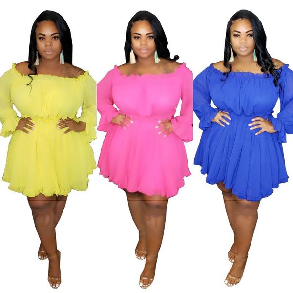 casual dresses american plus-size women's 2021 summer style pure color breast wrap lotus leaf sleeve waist down dress, Black;gray
casual dresses american plus-size women's 2021 summer style pure color breast wrap lotus leaf sleeve waist down dress, Black;gray