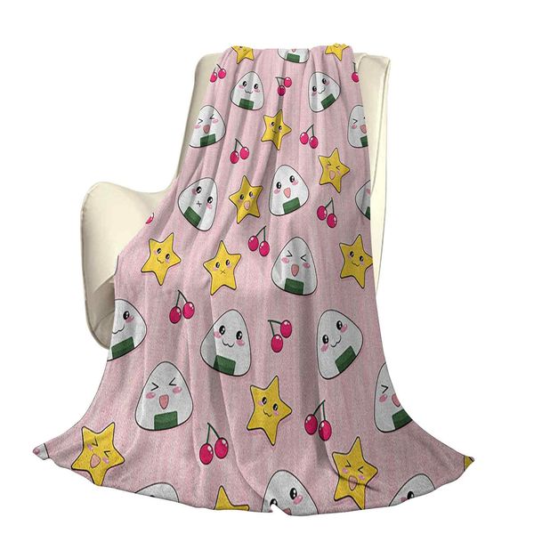 happy crying cute cartoon rice balls cherries stars pattern on stripes artoffice leisure blankets
happy crying cute cartoon rice balls cherries stars pattern on stripes artoffice leisure blankets