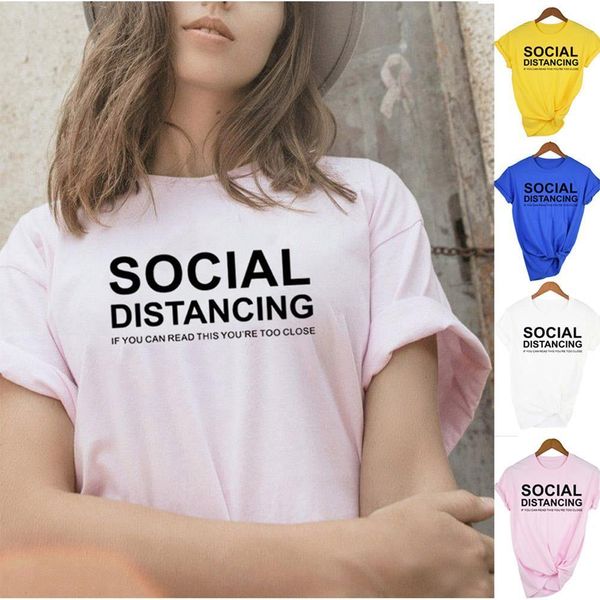 social distancing letter women summer t shirt you're too close funny print casual tees aesthetic streetwear ropa de mujer, White
social distancing letter women summer t shirt you're too close funny print casual tees aesthetic streetwear ropa de mujer, White