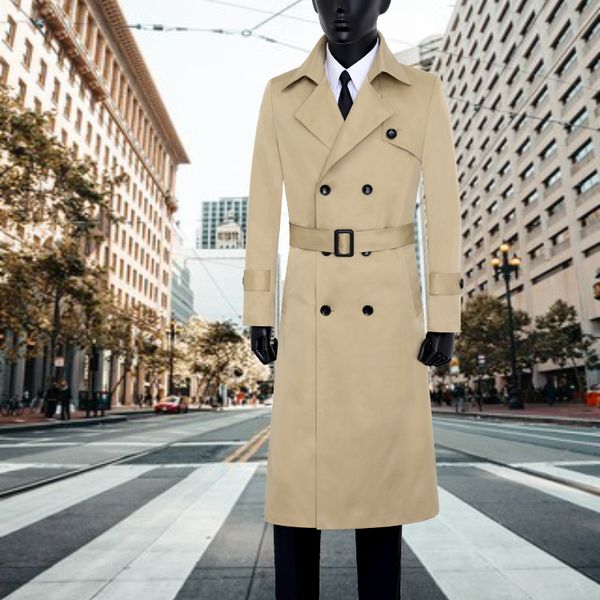 long men's windbreaker windproof waterproof knee length korean slim fashion trend extended 2020 spring new coat, Tan;black
long men's windbreaker windproof waterproof knee length korean slim fashion trend extended 2020 spring new coat, Tan;black