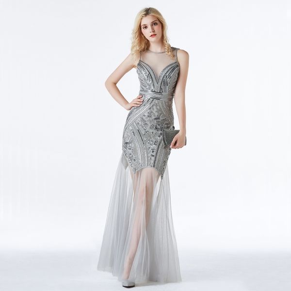 yidingzs sequins beading evening dresses mermaid long formal evening party dress new style yd919 201113, White;black
yidingzs sequins beading evening dresses mermaid long formal evening party dress new style yd919 201113, White;black