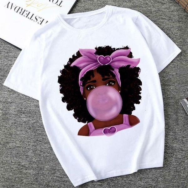 new summer black girl blowing bubbles print female t-shirt women's fashion streetwear t shirt harajuku short-sleeved tshirt, White
new summer black girl blowing bubbles print female t-shirt women's fashion streetwear t shirt harajuku short-sleeved tshirt, White