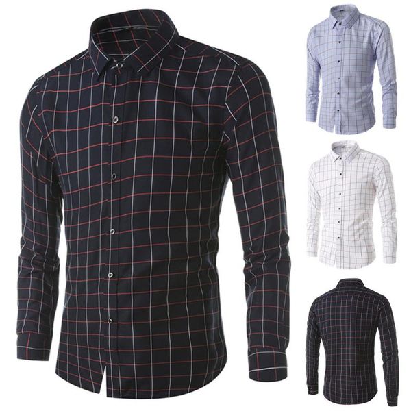 men's casual shirts mens blouse fashion business leisure long-sleeved lattice printing shirt top, White;black
men's casual shirts mens blouse fashion business leisure long-sleeved lattice printing shirt top, White;black