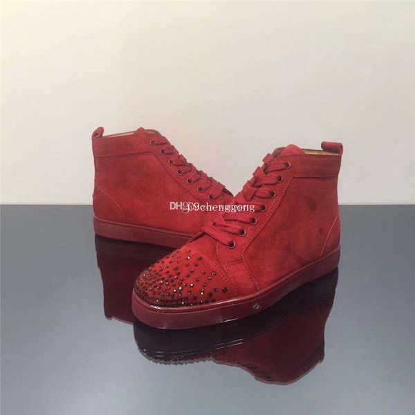popular men's red ,black suede leather casual shoes high red bottom sneaker studs walking party couple sports party,wedding eu35-47
popular men's red ,black suede leather casual shoes high red bottom sneaker studs walking party couple sports party,wedding eu35-47