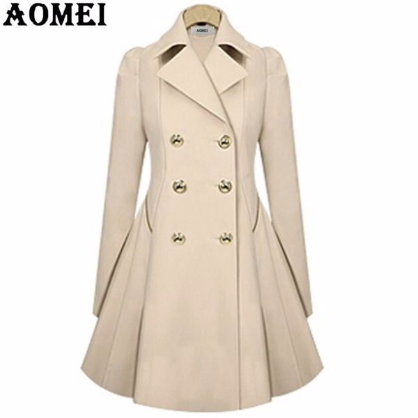 women spring elegant long wind coat with double button navy blue solid color long sleeves office lady winter trench outwear 201031, Tan;black
women spring elegant long wind coat with double button navy blue solid color long sleeves office lady winter trench outwear 201031, Tan;black