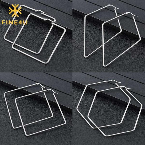 fine4u e196 fashion simple stainless steel big hoop earrings dainty sculpture geometric filigree huggie hoop earrings for women, Golden;silver
fine4u e196 fashion simple stainless steel big hoop earrings dainty sculpture geometric filigree huggie hoop earrings for women, Golden;silver