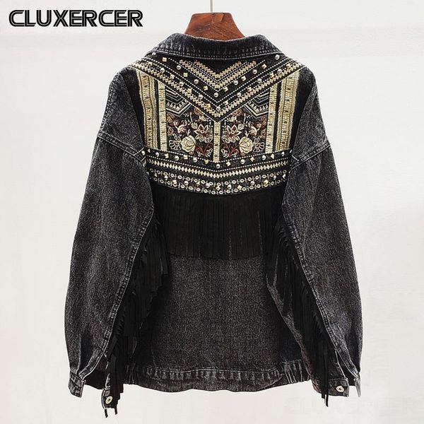 vintage black embroidery print denim jacket women spring autumn suede tassel casual loose jean coat female outwear1, Black;brown
vintage black embroidery print denim jacket women spring autumn suede tassel casual loose jean coat female outwear1, Black;brown