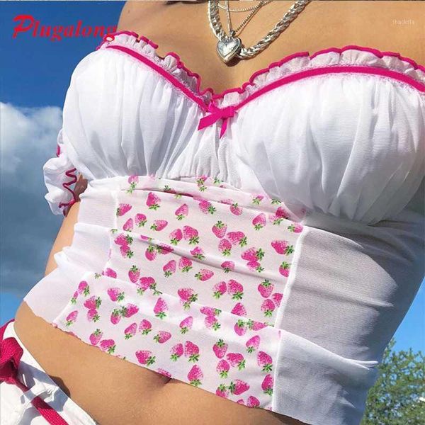 plugalong strawberry printed mesh patchwork spaghetti strap 2020 y2k summer for women white crop tank club1
plugalong strawberry printed mesh patchwork spaghetti strap 2020 y2k summer for women white crop tank club1