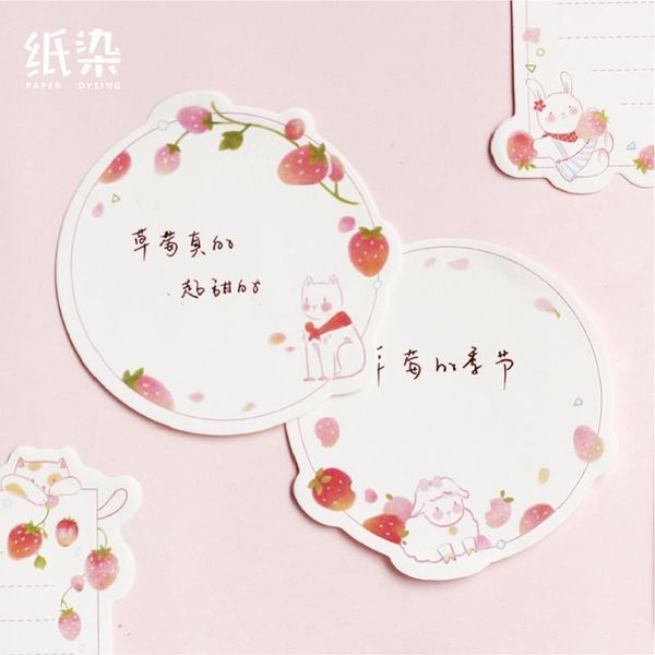 n want times eat sticky to memo strawberries series stickers 12pcs/lot pad1 pemtt