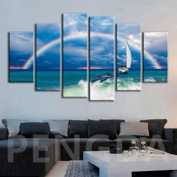 paintings modular hd prints home decoration rainbow dolphins pictures painting canvas sea landscape poster frame wall art for living room1
paintings modular hd prints home decoration rainbow dolphins pictures painting canvas sea landscape poster frame wall art for living room1