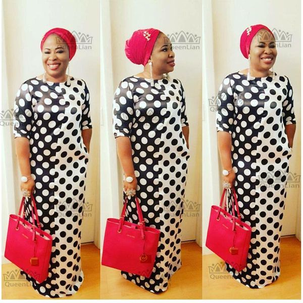 2017 new african dashiki fashion black and white circle pattern super elastic party plus size loose dress for lady (yd#)1, Red
2017 new african dashiki fashion black and white circle pattern super elastic party plus size loose dress for lady (yd#)1, Red
