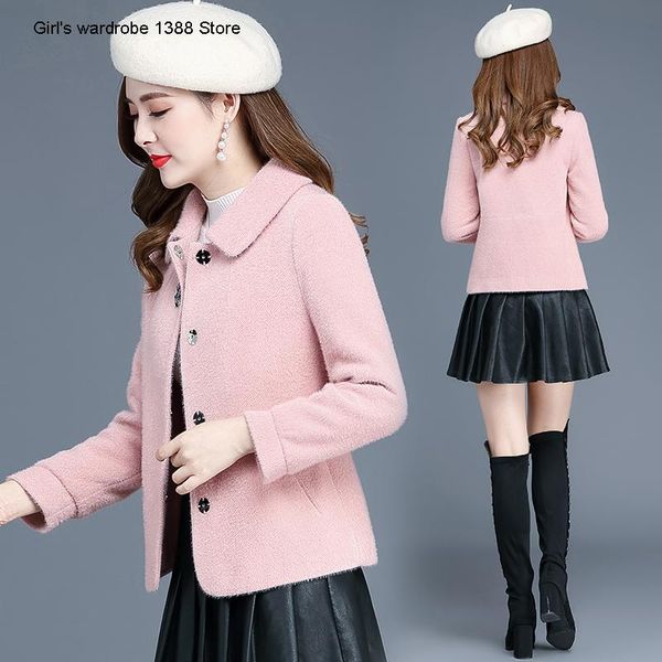 women's wool & blends fur integrated woolen coat short style fall 2021 small and tall versatile, Black
women's wool & blends fur integrated woolen coat short style fall 2021 small and tall versatile, Black