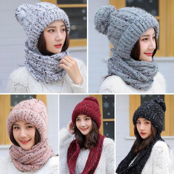 Korean-Style Women Autumn Winter Warm Woolen Yarn Knitted Circle Loop Scarf Cap, Blue;gray
Korean-Style Women Autumn Winter Warm Woolen Yarn Knitted Circle Loop Scarf Cap, Blue;gray