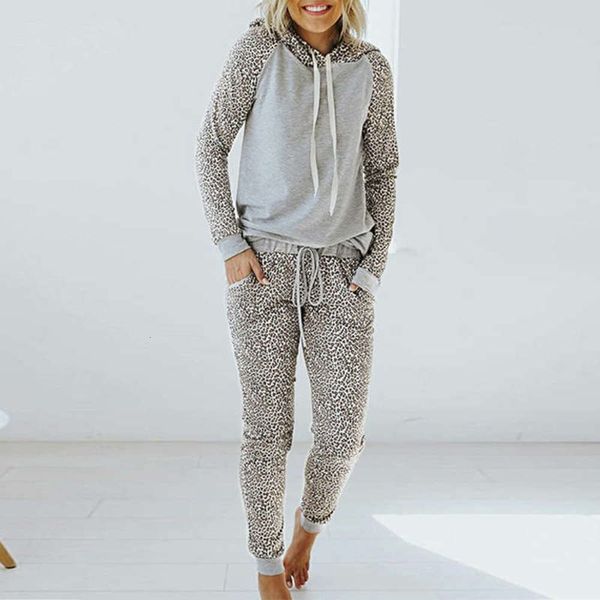 print autumn and winter new leopard casual pants women's loose sportswear 2-piece set s003, Gray
print autumn and winter new leopard casual pants women's loose sportswear 2-piece set s003, Gray