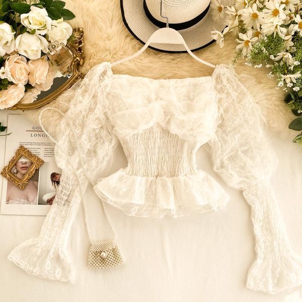 2019 new fashion women's clothing puff sleeve autumn women blouses women shirts1, White
2019 new fashion women's clothing puff sleeve autumn women blouses women shirts1, White