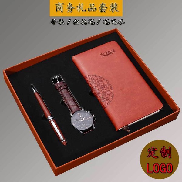 men's creative customized watch business set office annual meeting presents notebook gift sets, Slivery;brown
men's creative customized watch business set office annual meeting presents notebook gift sets, Slivery;brown